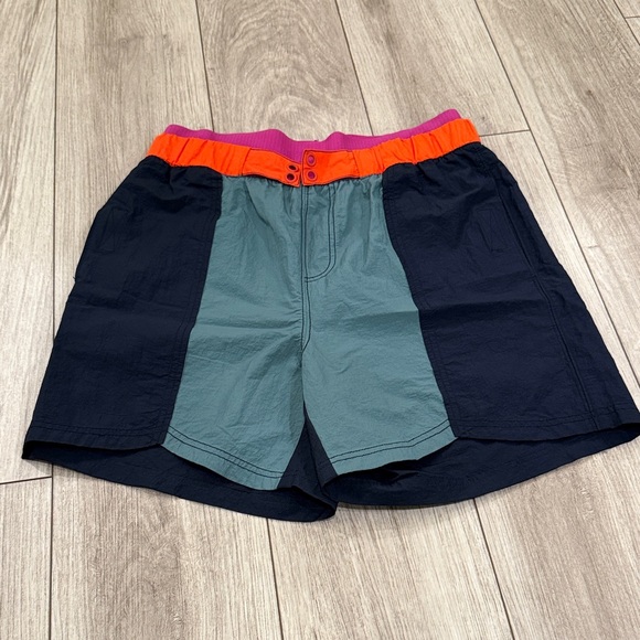 FP Movement by Free People Pants - Free People FP Movement S Sundaze Shorts Board Navy Colorblock Relaxed Fit Beach